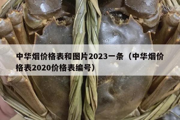 中华烟价格表和图片2023一条（中华烟价格表2020价格表编号）